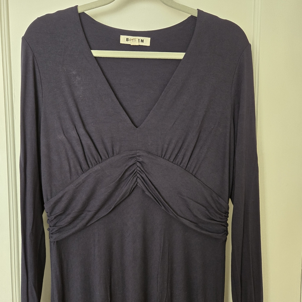 Elegant Navy Blue Women's Dress - Picture 6 of 9